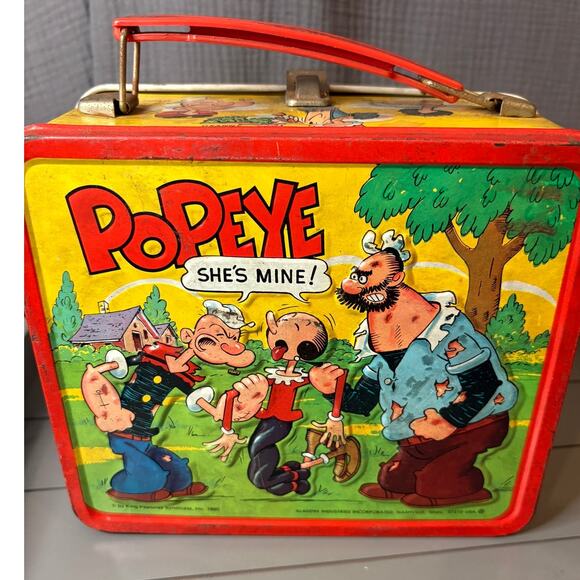 1980 Vintage Popeye Metal Lunchbox - Picture 2 of 7